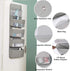 Over Door Hanging Organizer Storage - 7 Large Pockets Closet Bathroom Baby Nursery Organizer Perspective Window Wall Mount Rack for Clothes Toys Sundries(Grey)