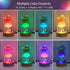 Himalayan Salt Lamp with 16 Colors Changing, Zanflare USB Crystal Salt Rock Lamp, Hand Carved Wood Base Table Lamp, Pink Salt Night Light Gifts for Mother, House Warming, Holiday Gifts