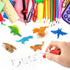 28 PCS Dinosaur Erasers Valentines Day Gifts Cards for Kids Classroom School, 3D Mini Puzzle Pencil Erasers Bulk Toys Kids Valentines Day Exchange Gift Cards for Boys Girls Valentine Party Favors