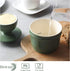 DOWAN Porcelain Butter Crock, Butter Keeper with Water Line, French Butter Dish for Soft Fresh Butter, Butter Container with Lid, No More Hard Butter, Green