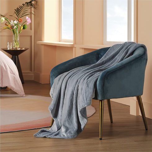 Bedsure Fleece Blankets Twin Size Grey - 300GSM Lightweight Plush Fuzzy Cozy Soft Twin Blanket for Bed, Sofa, Couch, Travel, Camping, 60x80 inches