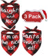 BINGPET Christmas Dog Bandanas - 3 Pack Plaid Pet Triangle Scarfs with Printing for Small Medium Large Dogs