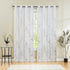 FMFUNCTEX Silver White Semi Sheer Curtains 45inch Tree Branch Short Window Curtain Drapes for Laundry Small Windows Metallic Print Modern Curtains for Chrismas D©cor Grommet Top 2pcs