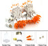 150-Count LED Halloween Orange Mini Christmas String Lights, 50 Ft White Wire, UL Certified Connectable , Amber Xmas Tree Lights Outdoor or Indoor, Halloween Lights