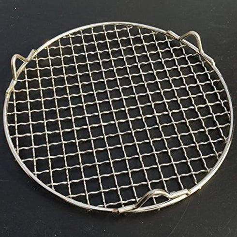 Fivebop Multi-Purpose Stainless Steel Cross Wire Round Steaming Cooling Barbecue Racks/Carbon Baking Net/Grills/Pan Grate with 3 Legs (8.25 inches)