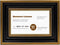Space Art Deco, 8.5x5.5 Business License Frame, Professionals Certificate Frame, Tempered Glass Wall Hangers or Easel Stand Display (Ornate Gold/Black)