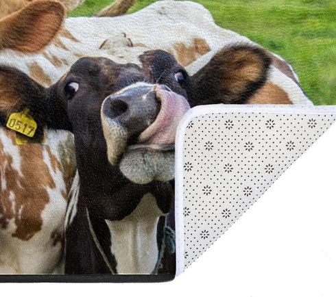 Cushioned Kitchen Mat Large Kitchen Floor Mats for in Front of Sink Waterproof Non-Slip Three Cute Cow Kitchen Mats and Rugs Anti-Fatigue Comfort Floor Mat,40" x 20"
