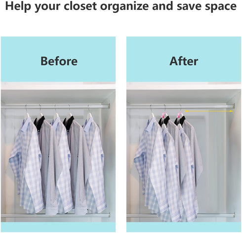 Clothes Hanger Connector Hooks Extender Clips Cascading Clothes Hangers Space Saving Plastic Hangers for Clothes Hanger Hooks for Space Saver Clothes Organizer (Green, Blue, White, Pink,100 Pcs)