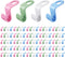 Clothes Hanger Connector Hooks Extender Clips Cascading Clothes Hangers Space Saving Plastic Hangers for Clothes Hanger Hooks for Space Saver Clothes Organizer (Green, Blue, White, Pink,100 Pcs)