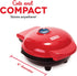 Dash Mini Waffle Maker Machine for Individuals, Paninis, Hash Browns, & Other On the Go Breakfast, Lunch, or Snacks, with Easy to Clean, Non-Stick Sides, Red Heart 4 Inch