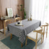 Locika Rectangle Gingham Checkered Tablecloth,Waterproof Spillproof Buffalo Plaid Tablecloth,Washable Wipeable Stain Resistant Fabric Tablecloth (Black and White Checkered, 60" x 104")