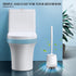 Toilet Bowl Brush Holder Set: 2 Pack Silicone Deep Cleaning Toilet Cleaner Brush for Bathroom - Compact Toilet Scrubber Accessories with Caddy for Bathroom Decorative - White