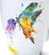 DEMDACO Kaleidoscope Butterfly Watercolor Blue 16 Ounce Glossy Stoneware Mug With Handle