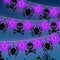 Halloween String Lights Decoration Battery Operated LED Spider String Lights with Twinkle Skeleton Banner for Halloween Garden Indoor, Porch Outdoor Decorations