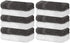 White Classic Luxury Cotton Washcloths - Large Hotel Spa Bathroom Face Towel | 12 Pack | (6-Grey/6-White)
