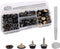 Snap Fasteners Kit, 120 Pcs Stainless Steel Marine Screws Snaps Button Setting Machine, Heavy Duty Replacement Snap Buttons, Snap Fastener Setter Tool Repair Kit for Leather, Boat Canvas Cover, Cloth