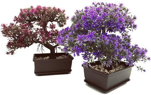 Fycooler Artificial Bonsai Tree-Fake Plant in Pot Artificial Plants,Faux Bonsai Japanese Pine Bonsai Artificial Plants for Home Decor Indoor,Office/Windowsill/Yard,Desktop Display, Zen Garden Décor