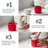 DOWAN Porcelain Butter Keeper Crock, French Butter Dish with Lid, Embossed Butter Container for Soft Butter, Big Capacity & Humanized Water Line, Red