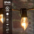 25 Ft C9 Bulb String Lights Outdoor Warm White Christmas Lights Green Wire for Outdoor Patio Room Christmas Tree Party Backyard Decoration, 25 Bulbs