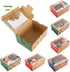 24 Pack Christmas Cookie Boxes for Gift Giving Christmas Bakery Box with Window Large Kraft Holiday Baking Box with Lids for Pastries Treat Cupcakes Dessert Candy 8.3 x 5.9 x3.7 Inch by Superlele