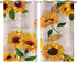 YUMOING Hand Drawn Vibrant Yellow Watercolor Sunflowers Kitchen Curtains Window Curtain Tiers for Caf©, Bath, Laundry, Living Room Bedroom 26 X 39 Inch 2 Pieces