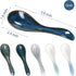 HOKELER Ceramic Asian Soup Spoons 5.6 inch Chinese Japanese Soup Spoon for Ramen Pho Miso Wonton, Set of 6 (6 Colors)