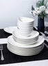 Sweese 151.001 Porcelain Dessert Salad Plates - 7.8 Inch - Set of 6, White
