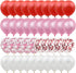 80 Pieces Valentines Day Balloons Party Decoration Supplies - Red Pink White Heart Balloons Kit for Valentines Wedding Engagement Party Decorations