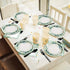 96 Pieces Sage Greenery Party Tableware Set Jungle Theme Party Table Decorations Supplies Bridal Baby Shower Safari Birthday Wedding Paper Plates Napkins Forks for 24 Guests