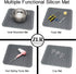 ZLR Dish Drying Mat, Multiple Usage Silicone Dish Drying Mat, Easy to Clean Drying Mat for Kitchen Counter, Grey, 16 inches x 18 inches, XL