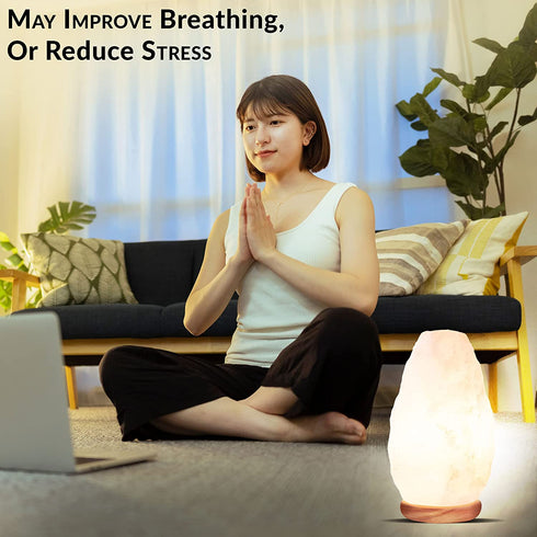 Himalayan Glow Hand Crafted White Salt Lamp, Night Light