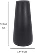 Gemseek 8 inch Black Ceramic Flower Vase, Modern Vase for Living Room Indoor Home Decor, Wedding Centerpieces/Arrangements