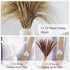 17.72" Dried White Pampas Grass 15 Pcs–•Brown Dried Flower 15 Pcs–•30 Pcs Natural Dried Reed, Natural Home Decor & Ideal for Flower Arrangements, Wedding Plants(60 Pcs)
