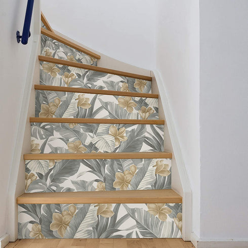 NuWallpaper NU2927 Neutral Paradise Peel & Stick Wallpaper, Grey