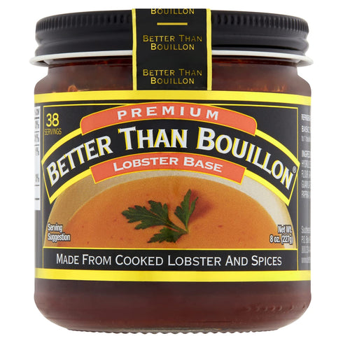 Better Than Bouillon Premium Lobster Base, Made from Select Cooked Lobster & Spices, Makes 9.5 Quarts of Broth, 38 Servings, 8-Ounce Jar (Single)