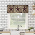Western Texas Star Window Curtain Valance for Living Room/Kitchen/Bathroom/Farmhouse, Retro Rustic Wooden Boards Short Rod Pocket Tier Curtain Window Treatment, 1 Panel 54x18