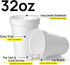 32 Oz Disposable Styrofoam Cups (25 Pack), White Foam Cup Insulates Hot & Cold Beverages, Made in the USA, To-Go Cups - for Coffee, Tea, Hot Cocoa, Soup, Broth, Smoothie, Soda, Juice