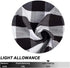 Black and White Buffalo Plaid Tie Up Valance Curtains, Buffalo Check Gingham Farmhouse Retro Adjustable Tie-Up Shades Window Treatment Kitchen Curtains for Cafe Bathroom Windows, 56 x 18", Black/White