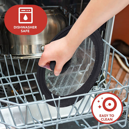 ALLinHOME Universal Silicone Lid For Pots Pans And Skillets By AllinHome - Heat Resistant Pot Cover Fits Any 9.45in Kitchen Cookware,Grey,UNI264-147,9.5,10.5,11.5in/Large