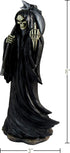 DWK - Grim Grouch - Reaper Harbinger of Death with Middle Finger Flipping The Bird Statue Satire Figurine Halloween Party Novelty Gothic Home Decor Accent, 8-inch