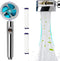 Propeller Turbo Fan 360 Spinning High Pressure Hydro Shower Head - Easy Install Vortex Propeller Driven Spa Shower Heads With Filter (Bule)