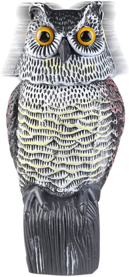 Fake Owl Sculpture with Rotating Head