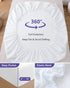 Queen Mattress Protector Waterproof Mattress Cover Queen Size Soft Breathable Noiseless Bed Cover Deep Pocket for 6-18" Pad, Washable Hypoallergenic Vinyl Free for Pets Kids Adults, White (Queen)