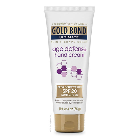 Gold Bond Ultimate Hand Cream 3 oz. with Broad Spectrum SPF 20 Sunscreen, Age Defense