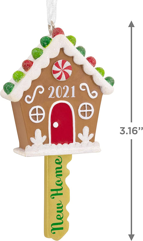 Hallmark New Home Ornament 2021, Gingerbread House Christmas Ornament