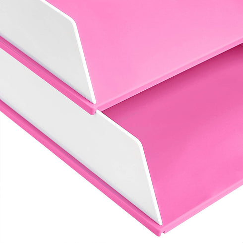 Amazon Basics Desk Organization Set - Pink and White