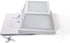 CORAMDEO 9.25? Square Ceiling Light, Porch Light, Entry, Outdoor Hallway, Damp Location, Built in LED Gives 125W of Light, 1200 Lumens, 3K, White Powder Coat Finish with Frosted Glass