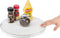 MyGift Vintage White Wood Lazy Susan Condiment Tray, 360 Degree Rotating Turntable Spice Rack Organizer