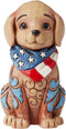 Enesco Jim Shore Heartwood Creek Mini Patriotic Puppy Figurine, 3.5", Multicolor