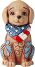 Enesco Jim Shore Heartwood Creek Mini Patriotic Puppy Figurine, 3.5", Multicolor